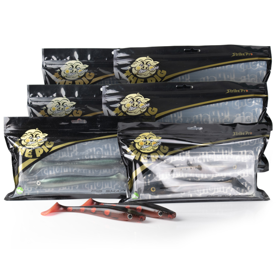 Pig Shad Junior Mega Bundle ryhmässä Vieheet / Viehesarjat / Syöttipaketit hauelle @ Sportfiskeprylar.se (PIGSHADJR6X2)