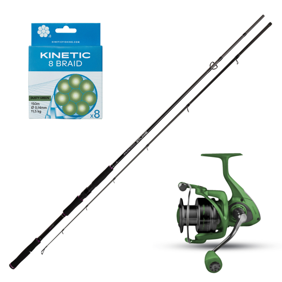 Mikado Bixlite Power Spin Okuma Ceymar TG Combo 8\' 30-85g ryhmässä Kalastussetit / Virvelisetit / Hauki Avokelasetti @ Sportfiskeprylar.se (POWERSPINOKUMAGREEN)