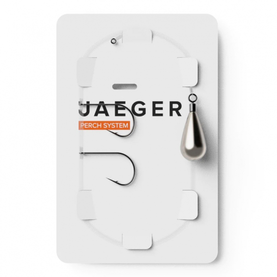 Jaeger Drop-Shot Rig (2 Hooks) ryhmässä Koukut & Tarvikkeet / Valmiit rigit / Valmiit ahvenrigit @ Sportfiskeprylar.se (PRC-DRO-1)