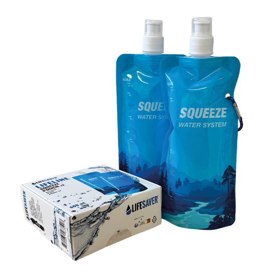 LifeSaver Lifeline Squeeze Pouch 2 pack ryhmässä Retkeily / ulkoilu / Muut retkeilyvarusteet / Water Filters & Purifiers @ Sportfiskeprylar.se (PRD0171)