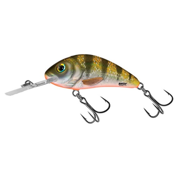 Salmo Rattlin\' Hornet 4,5cm, 6g Floating - Yellow Holographic Perch ryhmässä Vieheet / Vaaput / Syvän menevät crankbait-vieheet @ Sportfiskeprylar.se (QRH007)