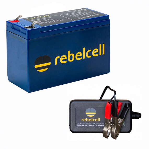Rebelcell Ultimate 12V18 Med Laddare 12.6V4A Li-ion ryhmässä Veneilyelektroniikka & veneily / Akut & Laturit / Akut / Lithiumakut @ Sportfiskeprylar.se (REU12VCHARGE1)