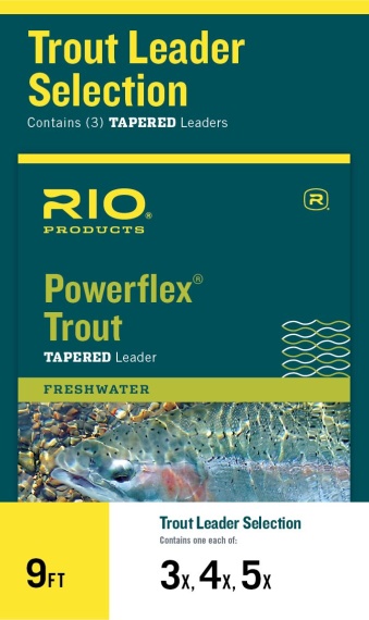Rio Powerflex Trout Taperad Leader 9ft 3-Pack 3X/4X/5X ryhmässä Koukut & Tarvikkeet / perukkeet & perukemateriaalit / Valmiit perukkeet / Kartioperukkeet @ Sportfiskeprylar.se (RP24330)