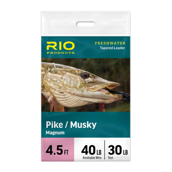 Rio Pike/Musky Magnum Leader - 4.5ft, 30lb class 40lb Knottable Wire ryhmässä Koukut & Tarvikkeet / perukkeet & perukemateriaalit / Valmiit perukkeet / Kartioperukkeet @ Sportfiskeprylar.se (RP24670)