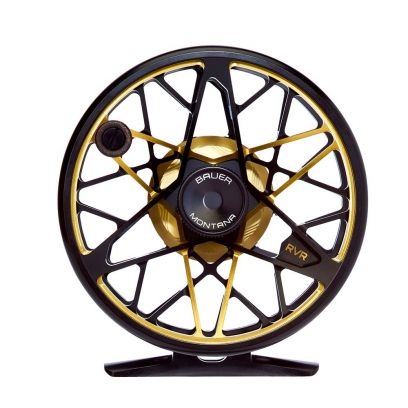 Bauer RVR Black/Gold/Anodize Fly Reel ryhmässä Kelat / Perhokelat & Lisäkelat / Perhokelat @ Sportfiskeprylar.se (RVR-G-23r)