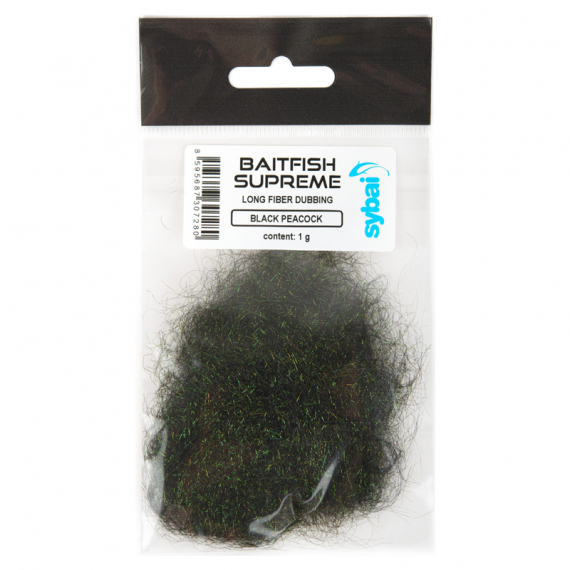 Baitfish Supreme - Black Peacock ryhmässä Koukut & Tarvikkeet / Perhonsidonta / Perhonsidontamateriaalit / Dubbingit @ Sportfiskeprylar.se (S-273096)