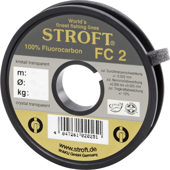 Stroft FC2 Fluorocarbon 50m ryhmässä Koukut & Tarvikkeet / perukkeet & perukemateriaalit / Perukemateriaalit / Perukemateriaali perhokalastus @ Sportfiskeprylar.se (S2820r)
