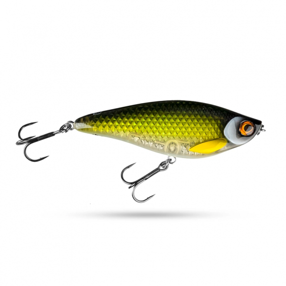 Scout Swimmer 140mm 105g Slow Sink - Grime Flash ryhmässä Vieheet / Swimbaits / Kovat uistimet @ Sportfiskeprylar.se (SCSWSS14-13)