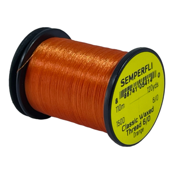 Semperfli Classic Waxed Thread 110m 8/0 - Orange ryhmässä Koukut & Tarvikkeet / Perhonsidonta / Perhonsidontamateriaalit / Solmulanka @ Sportfiskeprylar.se (SCWX108ORG)
