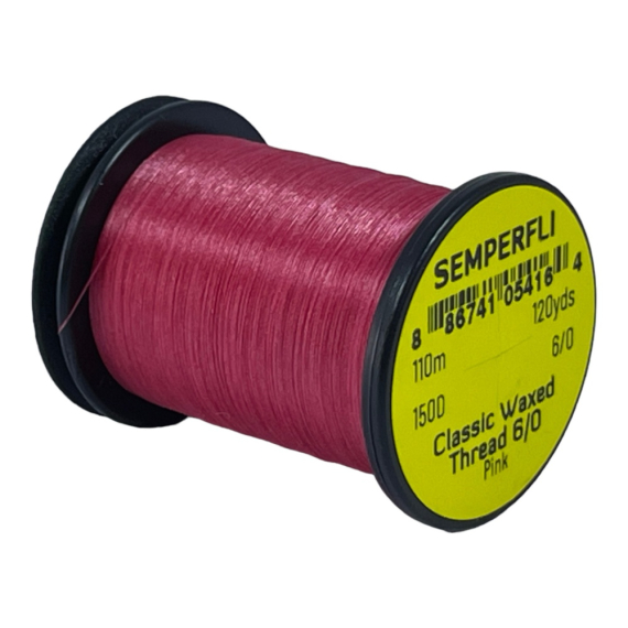 Semperfli Classic Waxed Thread 110m 8/0 - Pink ryhmässä Koukut & Tarvikkeet / Perhonsidonta / Perhonsidontamateriaalit / Solmulanka @ Sportfiskeprylar.se (SCWX108PNK)