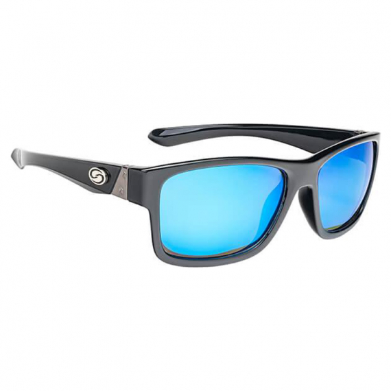 Strike King SK Pro Sunglasses Black Frame, Wht Blue Mirror Gray Base Lens ryhmässä Vaatteet ja kengät / Silmälasit / Polaroidut aurinkolasit @ Sportfiskeprylar.se (SG-P301)