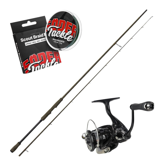 Savage Gear SG4 Medium Game & Pitch Black 7\'3\'\'/2.21m XF 15-45g ryhmässä Kalastussetit / Virvelisetit / Allround Avokelasetti @ Sportfiskeprylar.se (SG4MEDIUMCOMBO)