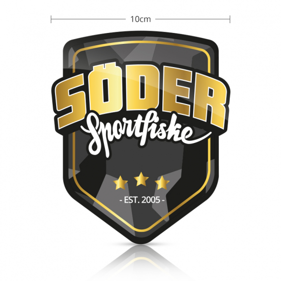 Söder Sticker Shield - Gold ryhmässä Muut / Liimamerkit & dekaalit @ Sportfiskeprylar.se (SSS-GOLD)