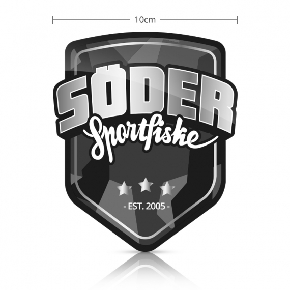 Söder Sticker Shield - Silver ryhmässä Muut / Liimamerkit & dekaalit @ Sportfiskeprylar.se (SSS-SILVER)