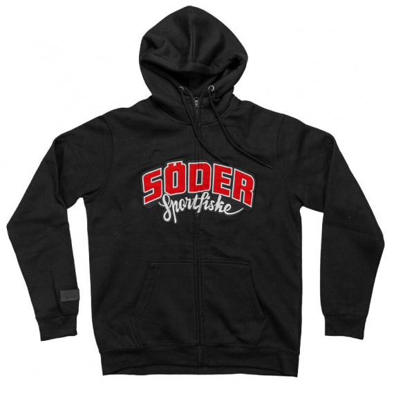 Söder Sportfiske Zip-Hood Black ryhmässä Vaatteet ja kengät / Vaatetus / Villapaidat / Hupparit @ Sportfiskeprylar.se (SW2083BLSS-Sr)