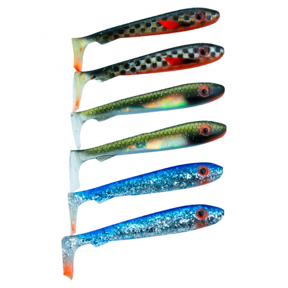 Svartzonker McRubber Bass 8cm Mix (6pcs) - Clear Sky ryhmässä Vieheet / Jigit ja keinosyötit / Ahven- ja kuhajigit @ Sportfiskeprylar.se (SZ100155)