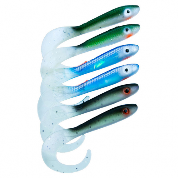 Svartzonker McRubber Tail 11cm Mix (6pcs) - Baitfish ryhmässä Uistimet / vieheet / Softbaits / Kumikalat / Ahven heittojigit & Kuha heittojigit @ Sportfiskeprylar.se (SZ103253)