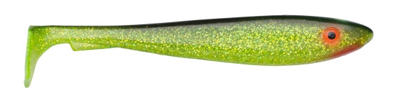 Svartzonker McRubber Shad 23cm (2-pack) - C19 Black´n Chatreuse ryhmässä Vieheet / Jigit ja keinosyötit / Haukijigit @ Sportfiskeprylar.se (SZ103319)