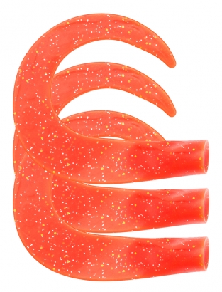 SvartZonker Glide Tail C13 Hot Fl.Red 3kpl ryhmässä Vieheet / Jigit ja keinosyötit / Varapyrstöt & Curlys @ Sportfiskeprylar.se (SZ106413)