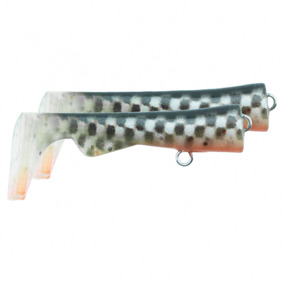 Svartzonker Ugly Louis Junior Paddle Tail (2pcs) - Smokey ryhmässä Vieheet / Lisämelat @ Sportfiskeprylar.se (SZ115155)