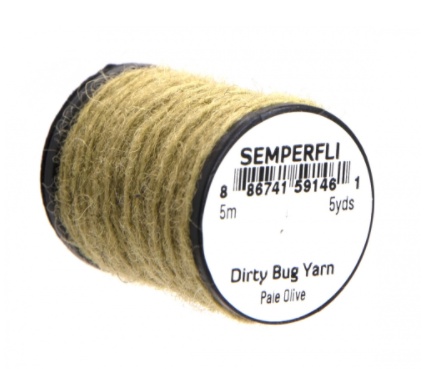 Semperfli Dirty Bug Yarn - Pale Olive ryhmässä Koukut & Tarvikkeet / Perhonsidonta / Perhonsidontamateriaalit / Chenille & Lanka @ Sportfiskeprylar.se (Sem-0950-1209)