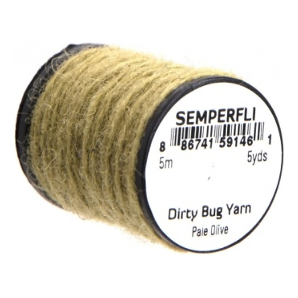 Semperfli Dirty Bug Yarn - Pale Olive ryhmässä Koukut & Tarvikkeet / Perhonsidonta / Perhonsidontamateriaalit / Chenille & Lanka @ Sportfiskeprylar.se (Sem-0950-1209)