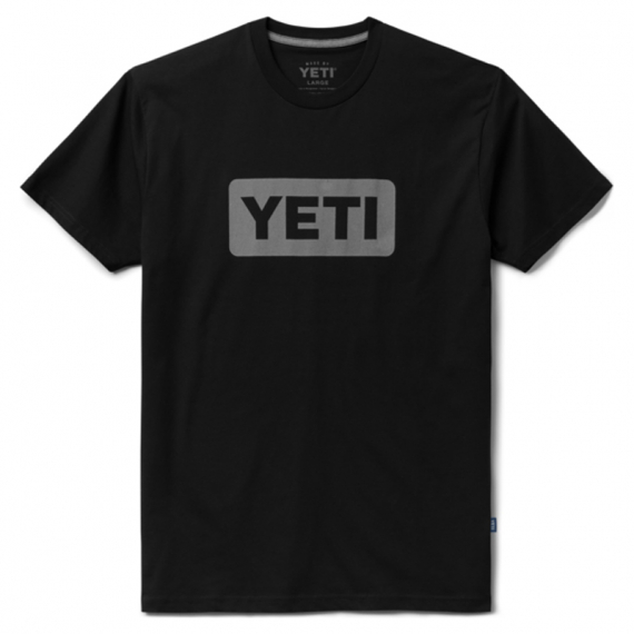 Yeti Logo Badge Premium T-Shirt Black ryhmässä Vaatteet ja kengät / Vaatetus / T-paidat @ Sportfiskeprylar.se (T009B-Sr)