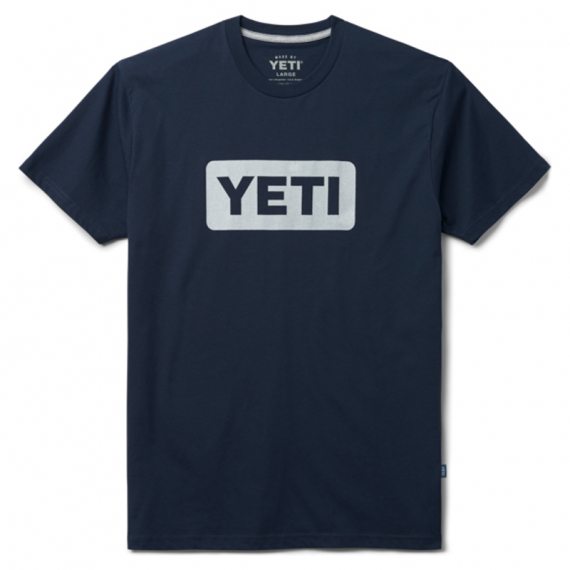 Yeti Logo Badge Premium T-Shirt Navy ryhmässä Vaatteet ja kengät / Vaatetus / T-paidat @ Sportfiskeprylar.se (T009N-Mr)