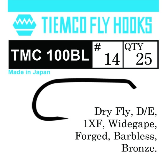 Tiemco 100 Dry Fly Barbless 20-pack - #10 ryhmässä Koukut & Tarvikkeet / Koukut / Perhonsidontakoukut @ Sportfiskeprylar.se (T100BL-10r)