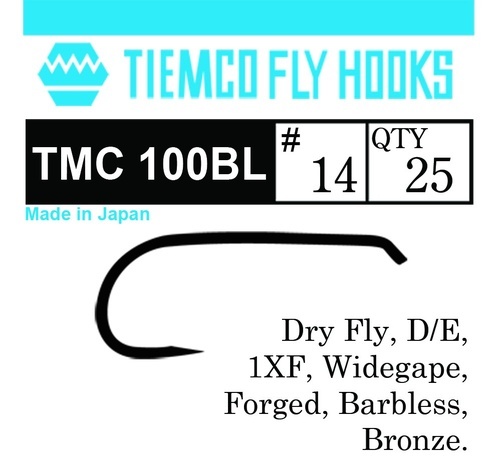 Tiemco 100BL Dry Fly Barbless 100-pack - # 10 ryhmässä Koukut & Tarvikkeet / Perhonsidonta @ Sportfiskeprylar.se (T100BLBULK-10)