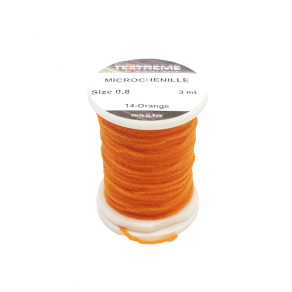 Micro Chenille 0,8mm - Orange ryhmässä Koukut & Tarvikkeet / Perhonsidonta / Perhonsidontamateriaalit / Chenille & Lanka @ Sportfiskeprylar.se (TE-SMC-14)