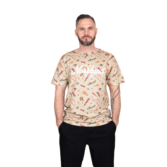 SQRTN Great Norrland T-shirt Mountain Khaki ryhmässä Vaatteet ja kengät / Vaatetus / T-paidat @ Sportfiskeprylar.se (TEE-522-Sr)