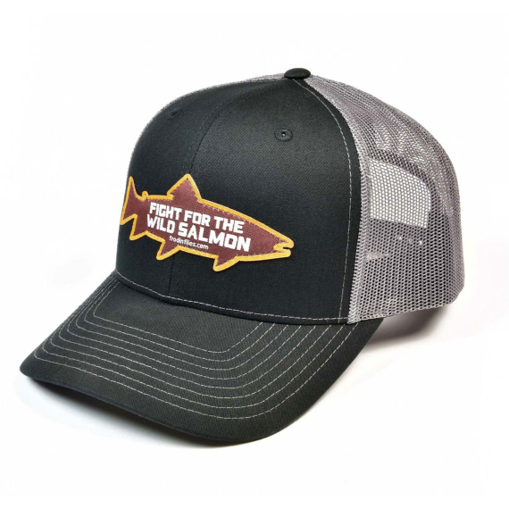 Frödin \'Wild Salmon\' Trucker Hat – Black/Grey ryhmässä Vaatteet ja kengät / Lippikset ja päähineet / Lippikset / Trucker lippikset @ Sportfiskeprylar.se (TH-FBG)