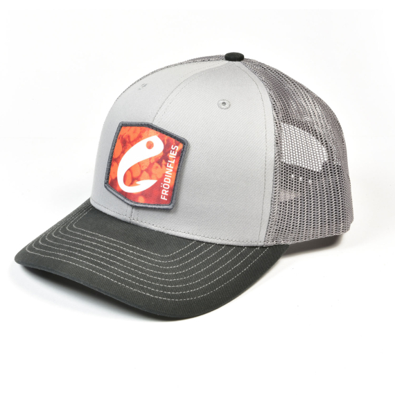 Frödin Logo Trucker Hat – Black/Grey ryhmässä Vaatteet ja kengät / Lippikset ja päähineet / Lippikset / Trucker lippikset @ Sportfiskeprylar.se (TH-LGB)