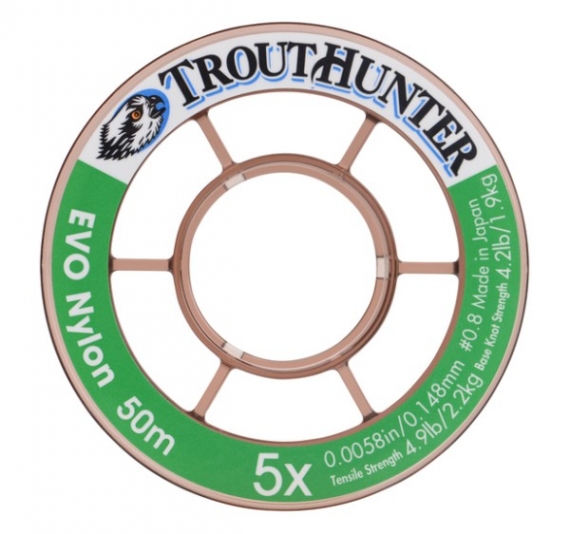 Trout Hunter Nylon EVO Tippet 3X | 0,205 mm (50 meter) ryhmässä Koukut & Tarvikkeet / perukkeet & perukemateriaalit / Perukemateriaalit / Perukemateriaali perhokalastus @ Sportfiskeprylar.se (TH50208)