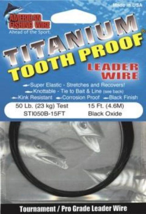 AFW - Titanium Tooth Proof Single Strand, tafsmaterial ryhmässä Koukut & Tarvikkeet / perukkeet & perukemateriaalit / Perukemateriaalit / Siimat @ Sportfiskeprylar.se (TITANIUMTPr)