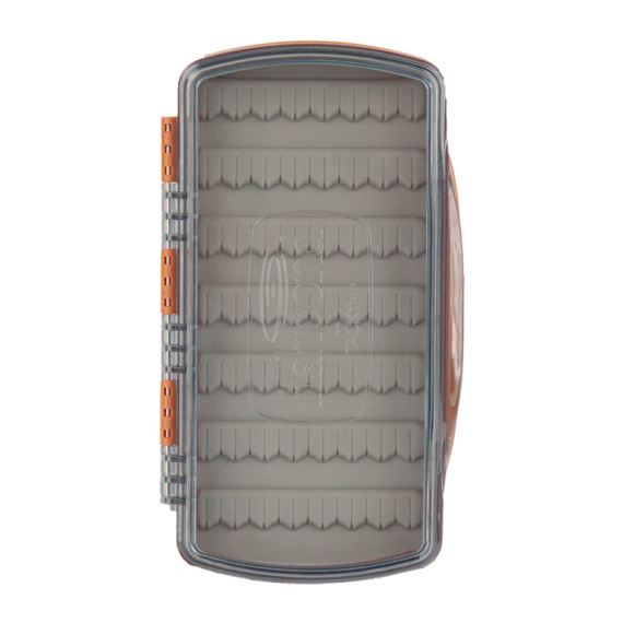 Tacky Pescador Fly Box Medium Clear - Burnt Orange ryhmässä Säilytys / Rasiat ja laatikot / Perhorasiat @ Sportfiskeprylar.se (TPFB-M-C-BO)