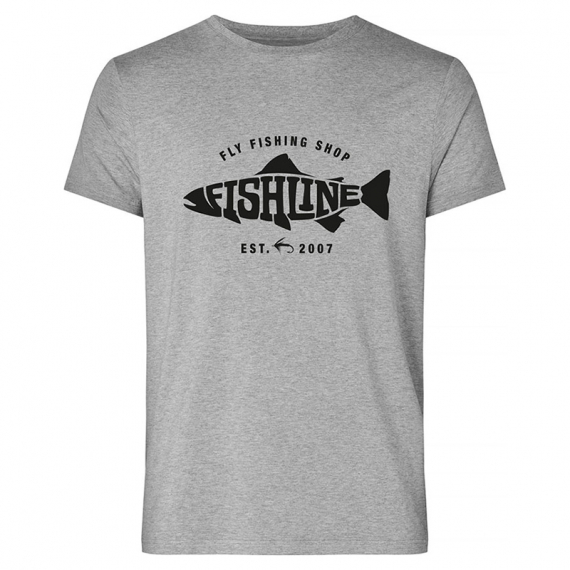 Fishline Fish Logo Men´s 100% Cotton Grey t-shirt ryhmässä Vaatteet ja kengät / Vaatetus / T-paidat @ Sportfiskeprylar.se (TS2000_FLTL-Sr)