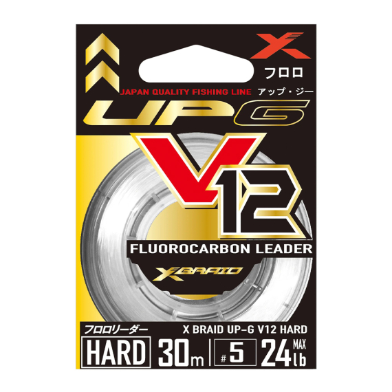 YGK Up-G Leader V12 Hard Flourocarbon Leader ryhmässä Koukut & Tarvikkeet / perukkeet & perukemateriaalit / Perukemateriaalit / Perukemateriaali Fluorcarbon @ Sportfiskeprylar.se (UPGLEADERV12HARD30M-7.0r)