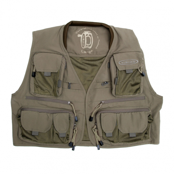 Vision Caribou Fly Fishing Vest, Green S ryhmässä Vaatteet ja kengät / Vaatetus / Liivit / Perholiivit @ Sportfiskeprylar.se (V3367-S)