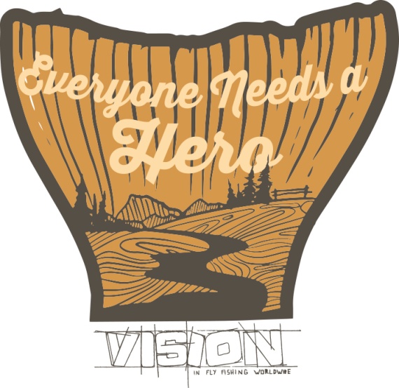 Vision HERO Sticker 120mm ryhmässä Muut / Liimamerkit & dekaalit @ Sportfiskeprylar.se (VS1)