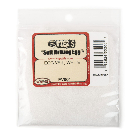 Egg Veil, White ryhmässä Koukut & Tarvikkeet / Perhonsidonta / Perhonsidonta materiaali / Chenille & Lanka @ Sportfiskeprylar.se (W-EV001)