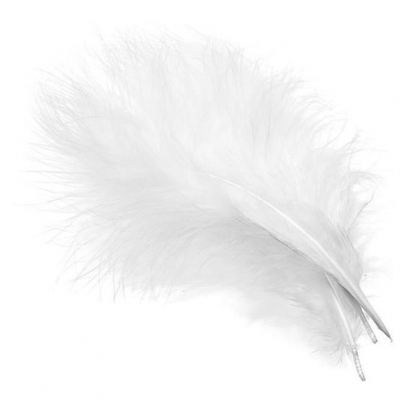 Marabou Plumes - Vit ryhmässä Koukut & Tarvikkeet / Perhonsidonta / Perhonsidontamateriaalit / Höyhenet & Sulat / Häkilä @ Sportfiskeprylar.se (W-MA001)