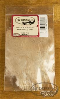 Wolly Bugger Marabou - Tan ryhmässä Koukut & Tarvikkeet / Perhonsidonta / Perhonsidontamateriaalit / Höyhenet & Sulat @ Sportfiskeprylar.se (W-MW041)