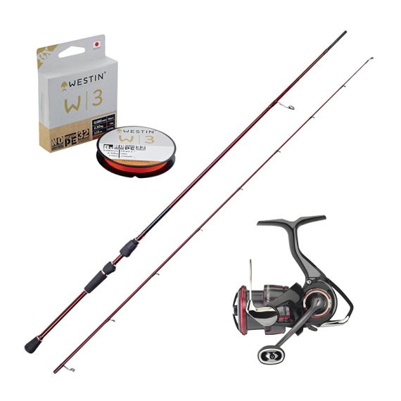 Westin W6 Finesse TC 7\'1\'\'/213cm ML 5-15g & Daiwa Fuego Combo ryhmässä Kalastussetit / Virvelisetit / Ahvenen Avokelasetti @ Sportfiskeprylar.se (W6FINNESEFUEGOSET)