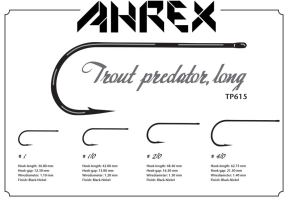 Ahrex TP615 Trout Predator Long 10-pack ryhmässä Koukut & Tarvikkeet / Koukut / Perhonsidontakoukut @ Sportfiskeprylar.se (atp615-1r)