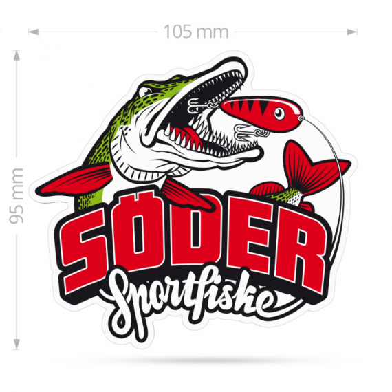 1kpl (10x9cm) Sticker Söder Sportfiske ryhmässä Muut / Liimamerkit & dekaalit @ Sportfiskeprylar.se (klistermarke10x10)
