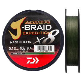 Daiwa J-Braid Expedition x8E 300m Dark Green - 0.28mm