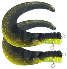 SvartZonker Big Tail (2kpl) - C22 Black/Chartreuse