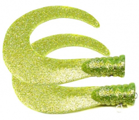 SvartZonker Big Tail (2kpl) - Chartreuse glitter